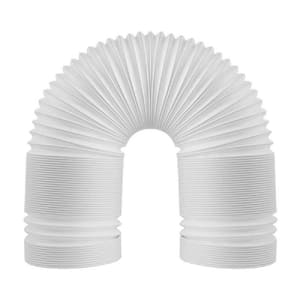 5.1 in. x 6.5 ft. White Hickon Polypropylene Material Air Conditioner Hose, Counter-Clockwise