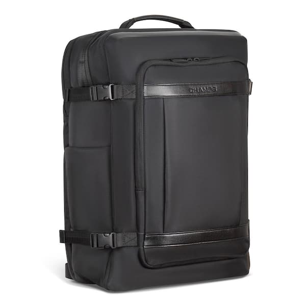 CHAMPS Onyx Collection 20.5 in., Black Nylon Carry-on Backpack