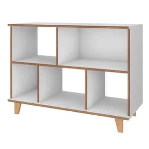Minetta 25.78 in. White Wood 5-shelf Cube Bookcase with Open Storage