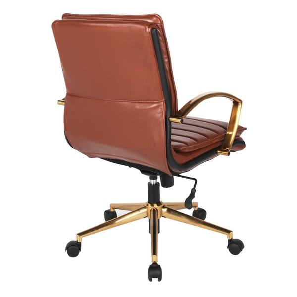 brown gold office chair