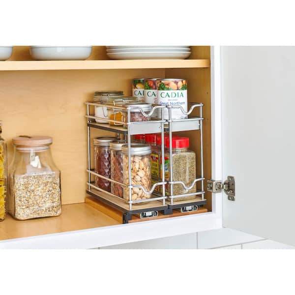9 in. Pullout Organizer for Cabinets, Single Tier Shelf