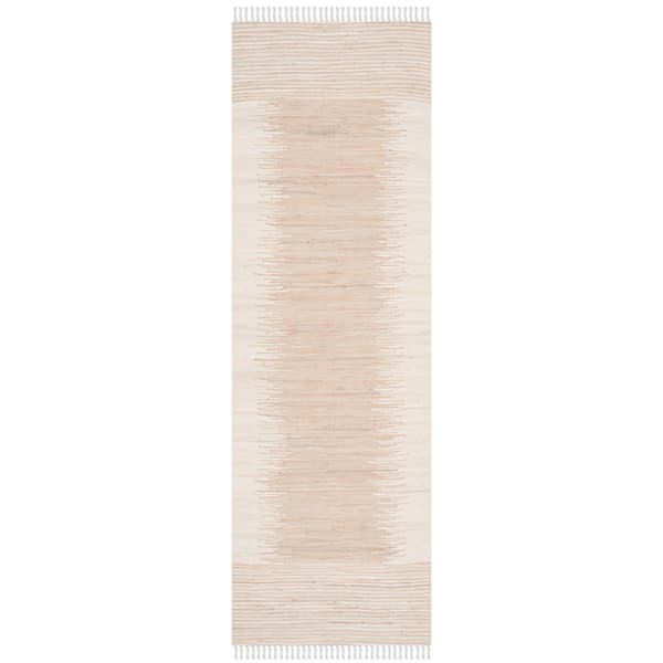 Montauk Beige 2 ft. x 9 ft. Border Runner Rug