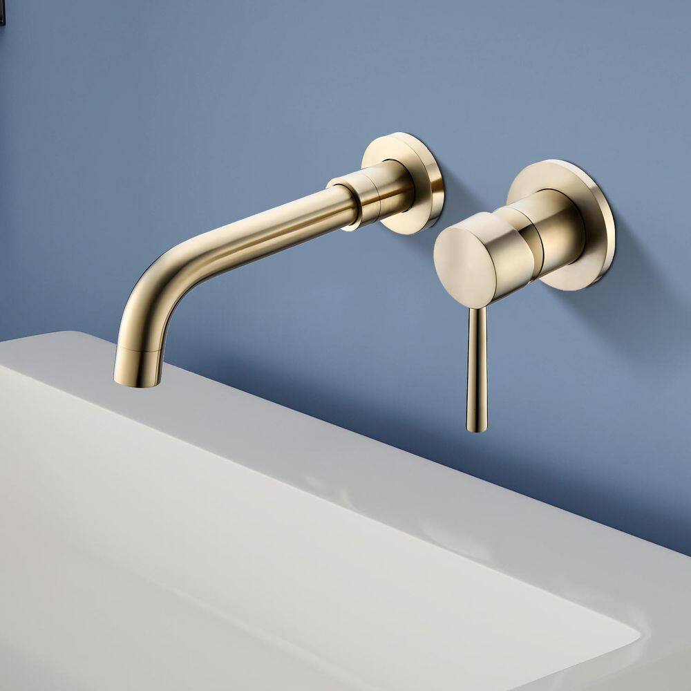 Single Handle Wall Mounted Bathroom Faucet in Brushed Gold price history on PriceWatchPro