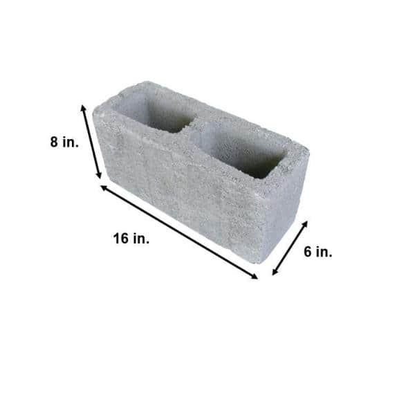 16 In X 8 In X 6 In Concrete Block The Home Depot 16 In X 8 In X 6 In Concrete Block The Home Depot