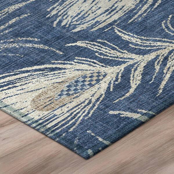 Chantille Machine Washable Indoor/Outdoor Abstract ACN3147 Navy 2 ft. x 3 ft. Accent Rug