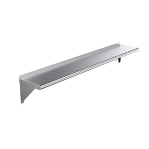 10 in. x 60 in. Stainless Steel Wall Shelf. Kitchen, Restaurant, Garage, Laundry Metal Shelf with Brackets