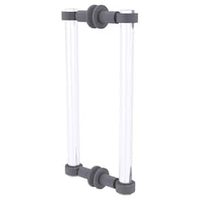 Clearview 12 in. Back to Back Shower Door Pull in Matte Gray