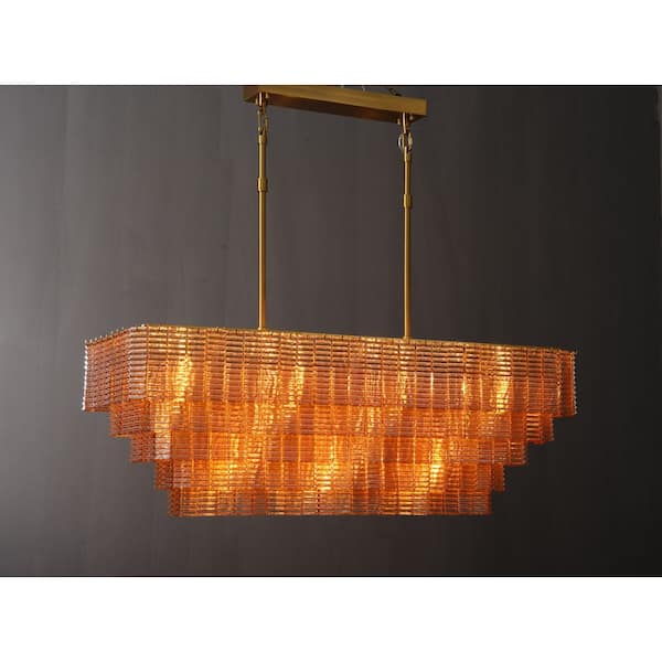 Modern Chandelier 59 in.11-Lights Gold Chandelier for Dining Room, Living Room, Foyer, Bedroom