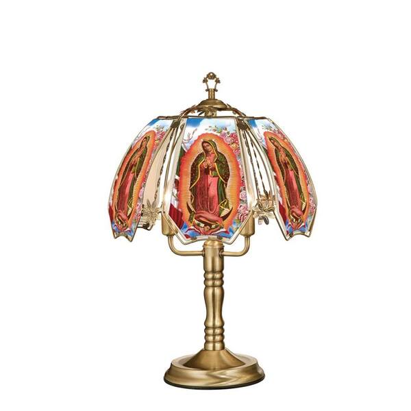 OK LIGHTING 24 in. Antique Brass Metal 3-Way Touch Lamp