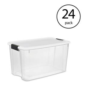 116 Qt. Ultra Latching Clear Storage Tote Box Container (24 Pack)