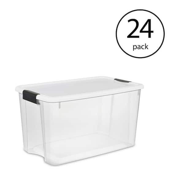 Sterilite 116 Qt. Ultra Latching Clear Storage Tote Box Container (24 Pack)