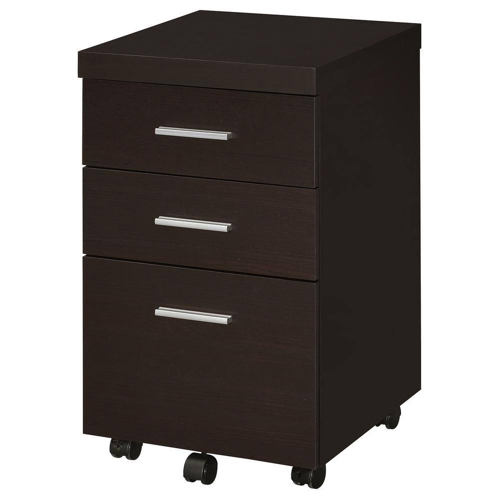 Black 3-Drawer Lockable Mobile Storage Cabinet