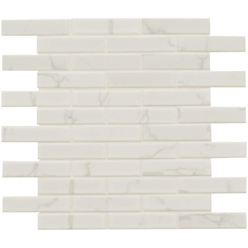 Take Home Sample - Carrara 4 in. x 4 in. x 6mm Matte Mosaic Porcelain Floor and Wall Tile price history on PriceWatchPro
