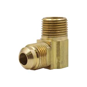 LTWFITTING 1/4 in. O.D. x 1/4 in. MIP Brass Compression 90-Degree Elbow  Fitting (5-Pack) HF694405 - The Home Depot