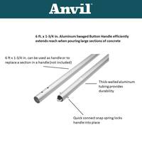 6 ft. x 1-3/4 in. Aluminum Swaged Button Handle