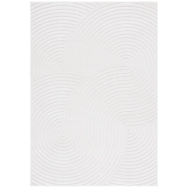 Selena 6 ft. x 9 ft. Ivory Geometric Swirl Area Rug