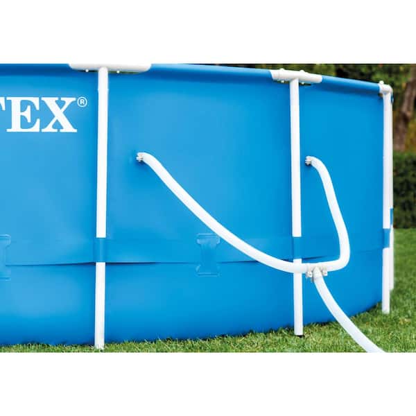 12 ft. x 30 in. Metal Frame Round Shape Swimming Pool with Filter Pump and Pool Maintenance Kit, 45 in. D
