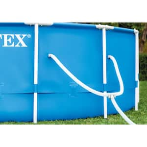 Round 12 ft. x 30 in. Metal Frame Swimming Pool with Filter Pump and Pool Maintenance Kit 30 in. H