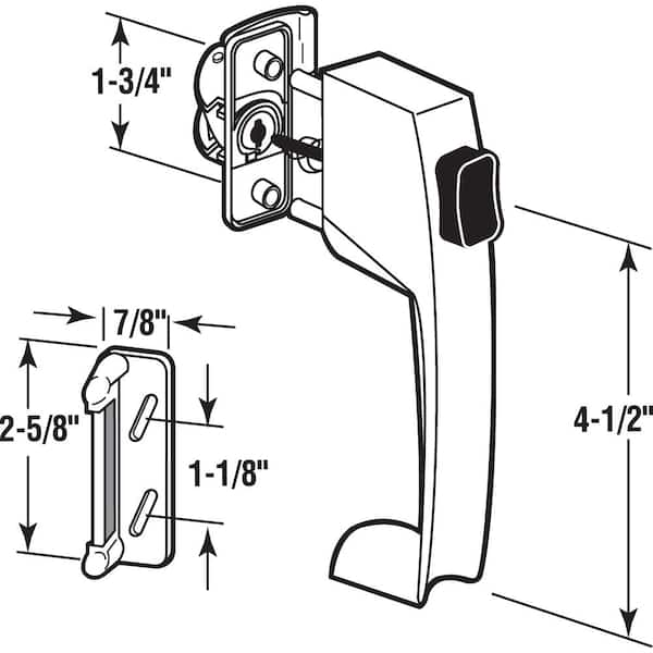 Prime-Line Products K 5007 juego de seguro para puerta o contrapuerta con  botón a presión, K 5007