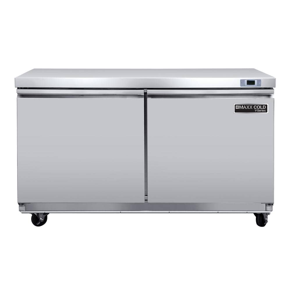 V-Series 2-Door Undercounter Freezer, 48 Watt 14.1 cu. ft. in Stainless Steel