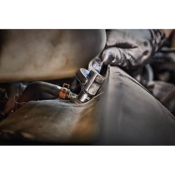 Milwaukee - 3/8 in. SAE and Metric Low Profile 6-Point Sockets with FOUR FLAT Sides (20-Piece)