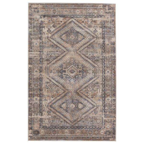 Jaipur Living Lakota Gray/Tan 9 ft. x 13 ft. 6 in. Medallion Rectangle Area Rug