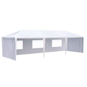 10 ft. x 30 ft. Wedding Party Canopy Tent Outdoor Gazebo with 5 Removable Sidewalls