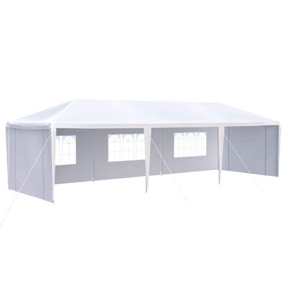 Amucolo 10 ft. x 30 ft. Wedding Party Canopy Tent Outdoor Gazebo with 5 Removable Sidewalls
