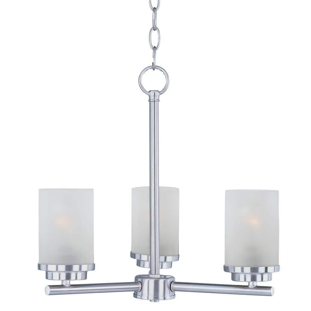 Corona 3-Light Satin Nickel Chandelier with Frosted Shade price history on PriceWatchPro