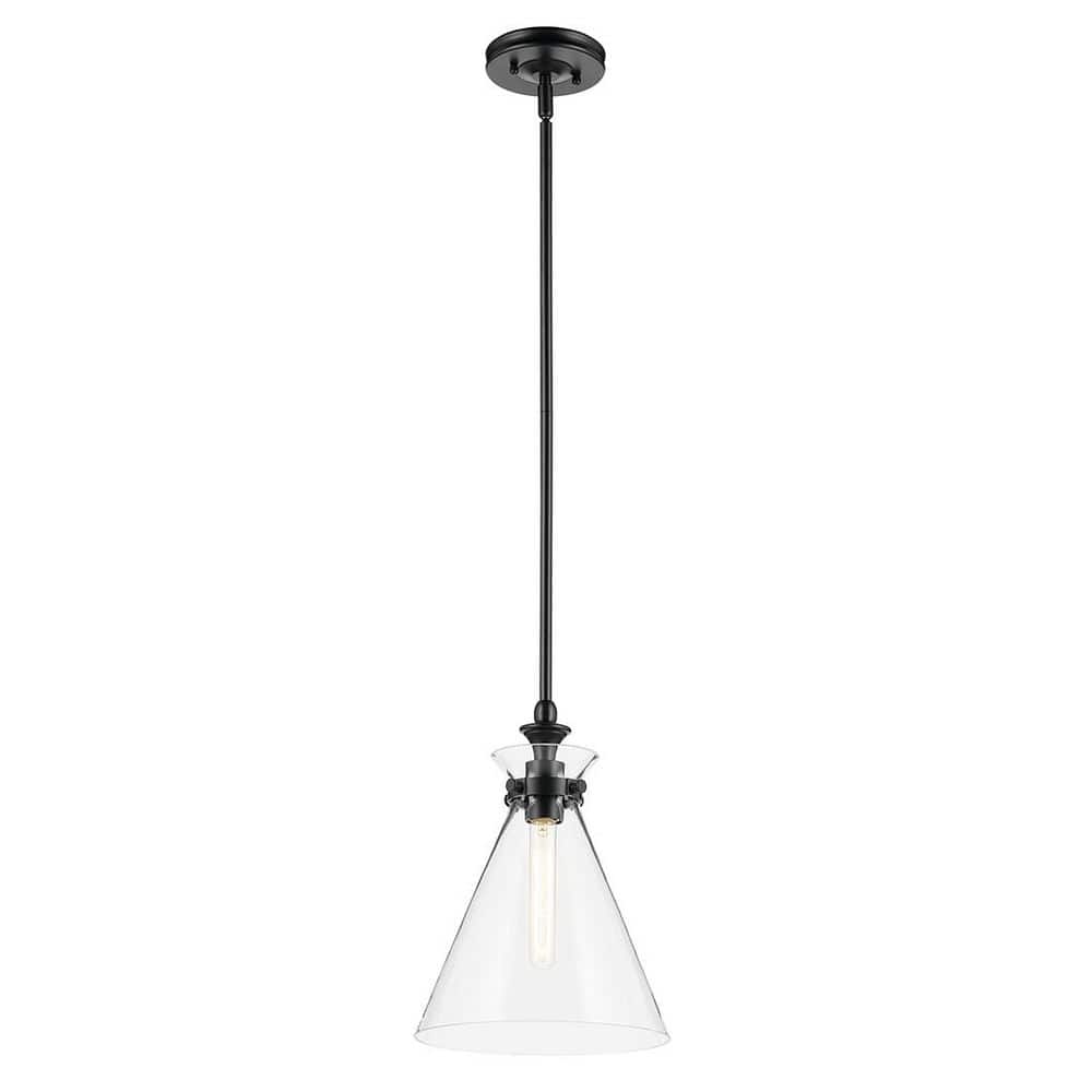 Laria 10.5 in. 1 Light Pendant with Clear Glass in Black price history on PriceWatchPro