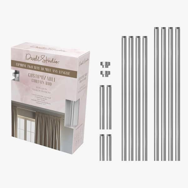 Classic Series Plated Brushed Nickel Iron Single Bracket 3.5 in. Projection Curtain Rod Bracket