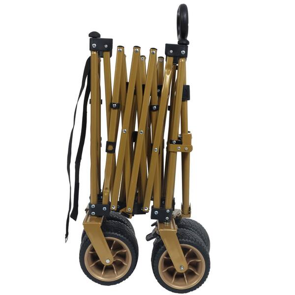 Sudzendf Black 14 cu. ft. Steel Garden Cart with 1:6 Space-Saving