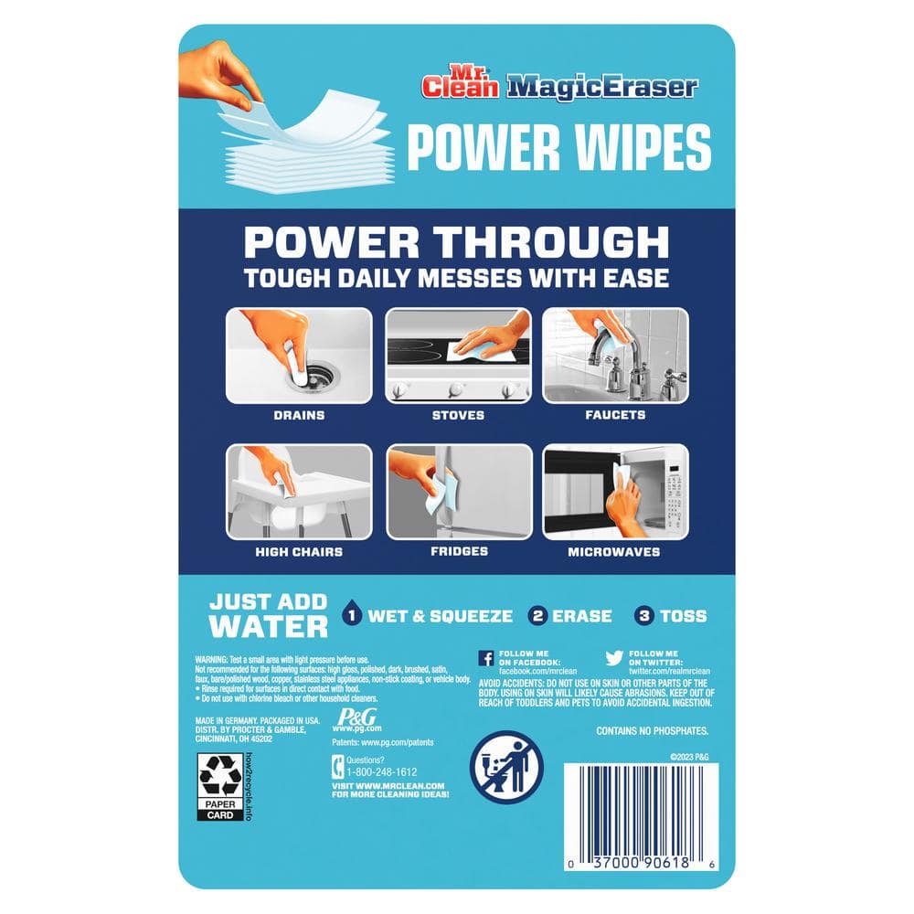 White Foam Rectangle Scouring Pads, 16-Pack