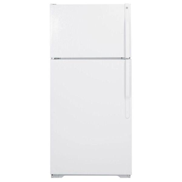 GE 28 in. W 15.7 cu. ft. Top Freezer Refrigerator in White