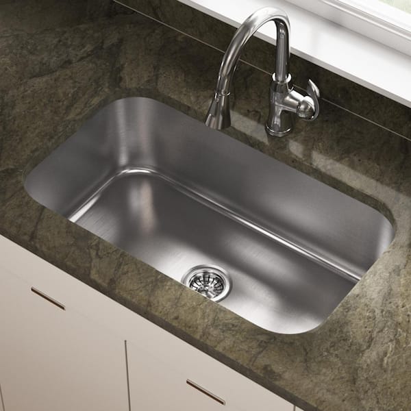 MR Direct Undermount Stainless Steel 32 in. Single Bowl Kitchen Sink
