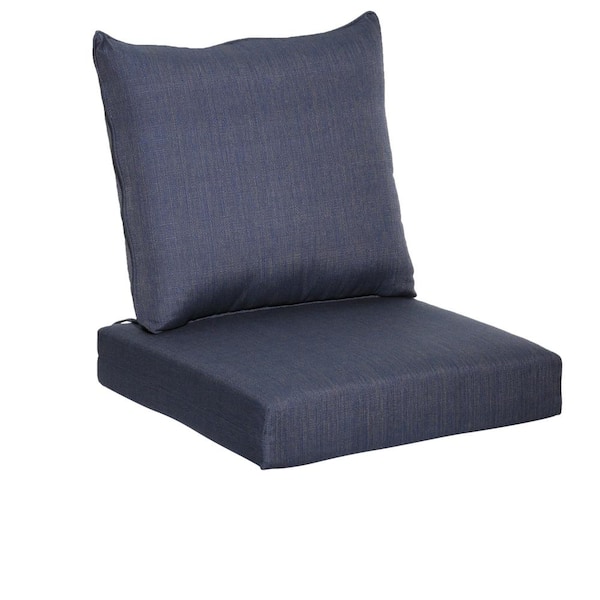 Hampton Bay Cushionguard Denim Deep, Outdoor Patio Chair Cushions Home Depot