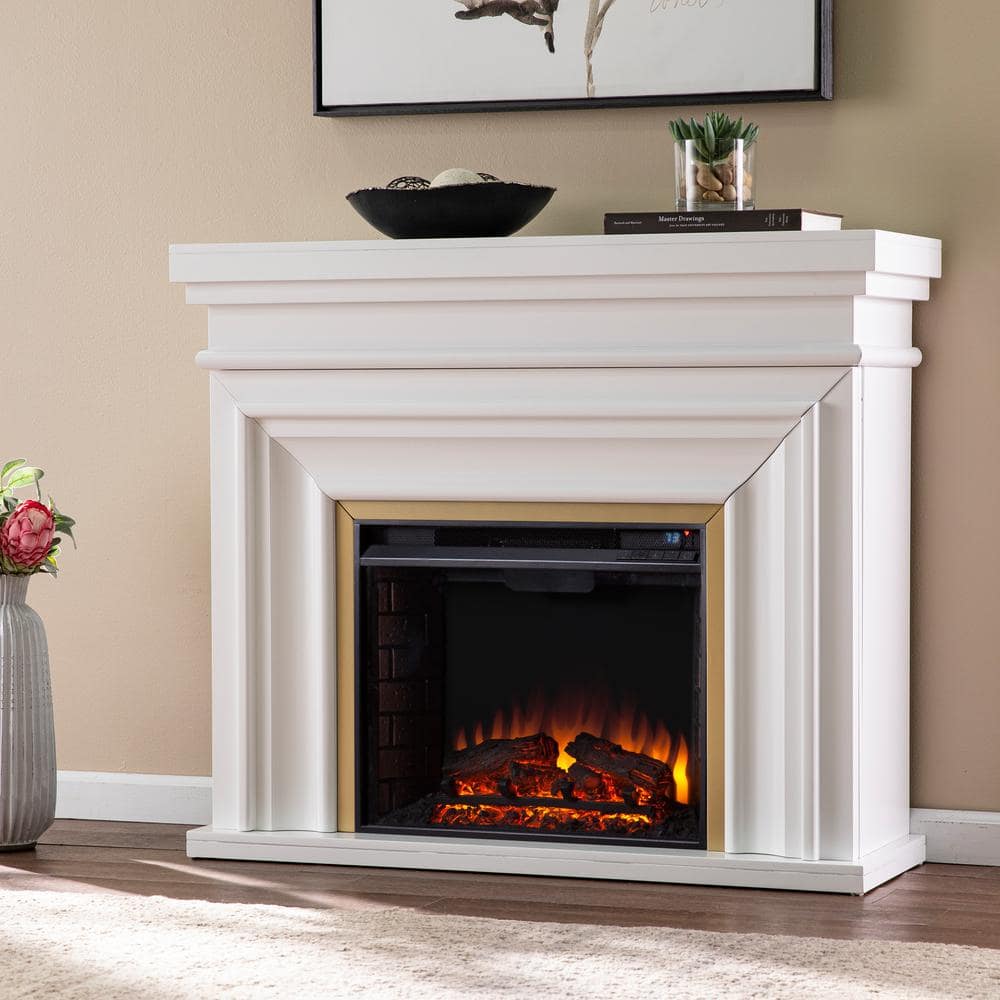 Southern Enterprises Nonrare 23 in. Electric Fireplace in White ...