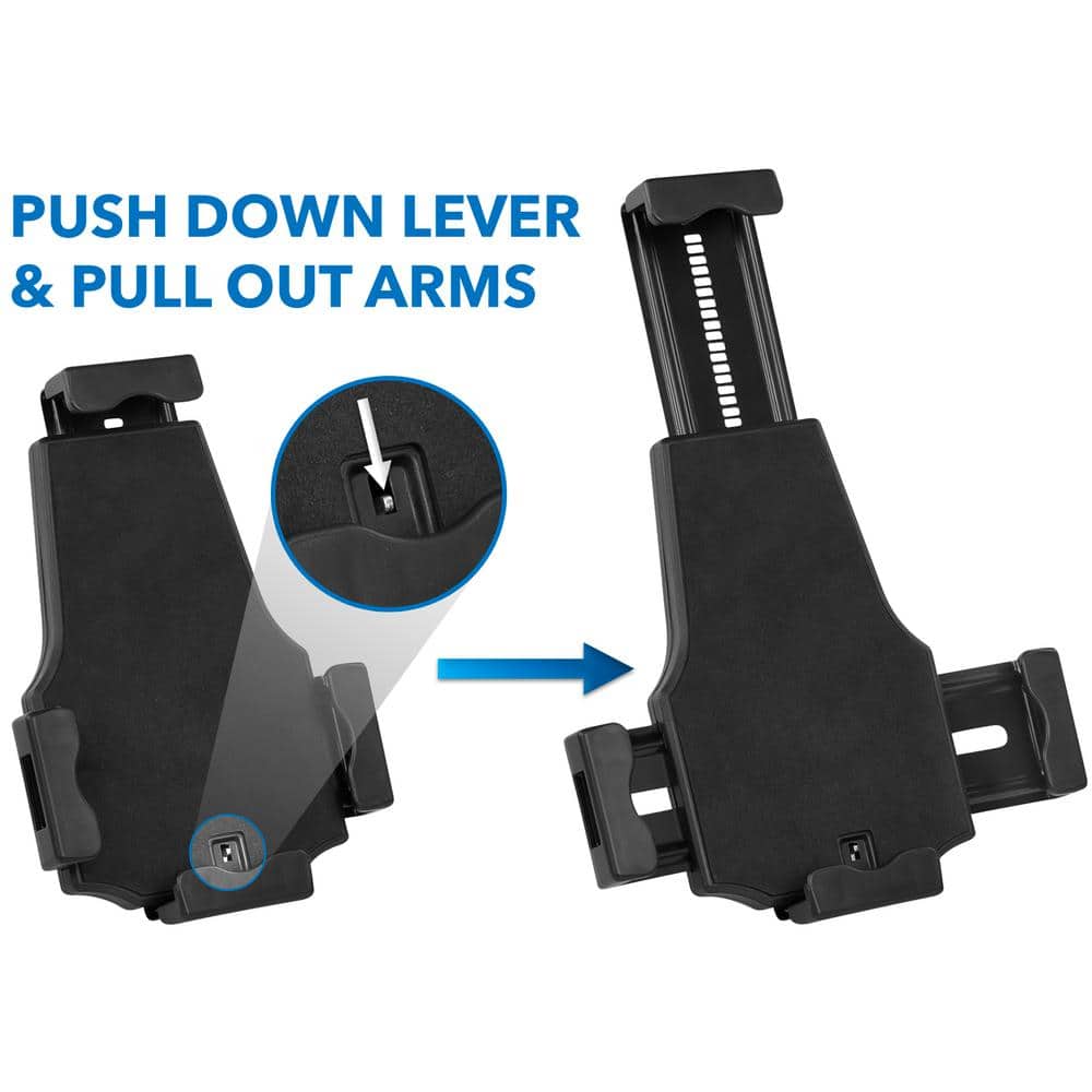 Adjustable Silver and Black Anti-Theft Tablet Floor Stand