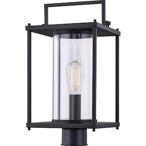 Garrett 1-Light Matte Black Outdoor Post Lantern