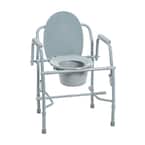 Drive Medical Steel Drop Arm Bedside Commode with Padded Arms 11125kd-1 ...
