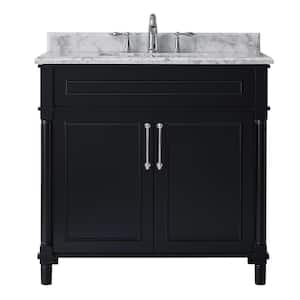 16 Black Bathroom Sink Vanity Set, Minimalist Bathroom Vanity with White  Ceramic Countertop and Sink 1*USBR4786&1*USBR4788 - The Home Depot