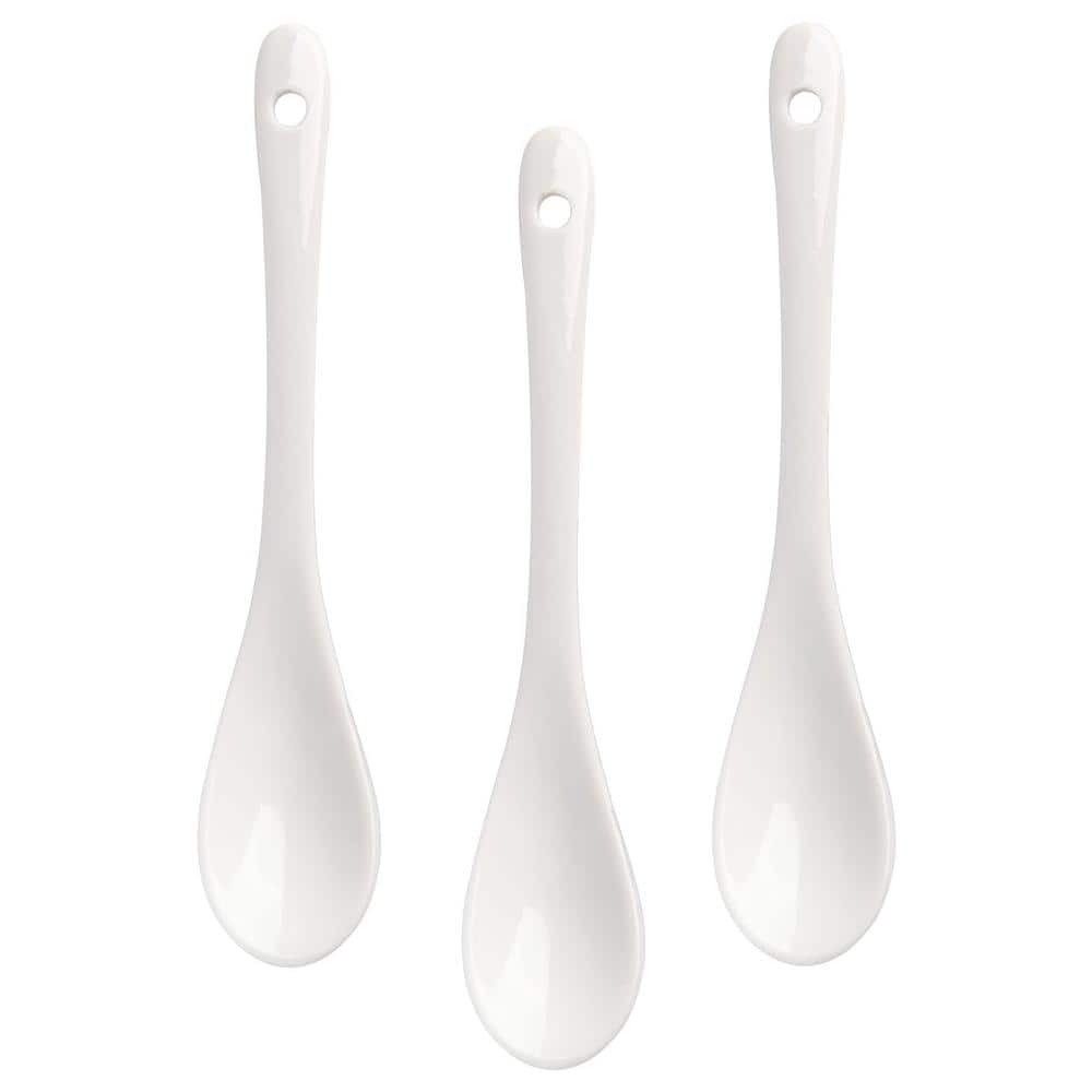 White Ceramic Condiment Jars with Bamboo Lids and Tray