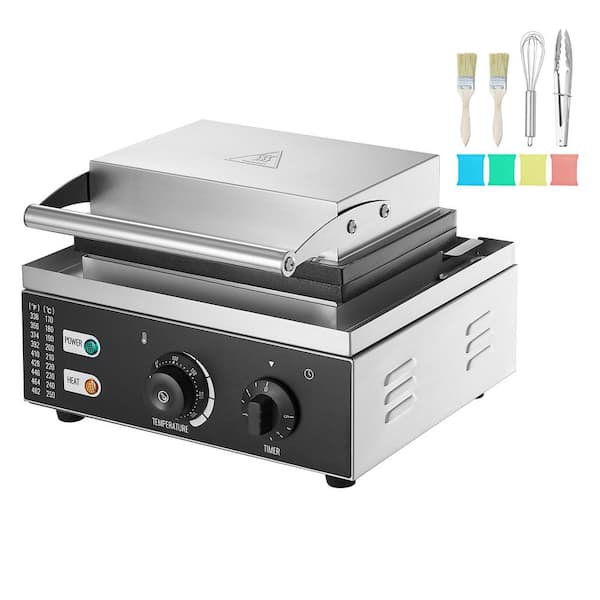 Electric Donut Maker 1550 W Doughnut Machine Dessert Specialty Appliance with Non-stick Waffle Maker, 122-572℉, Silver