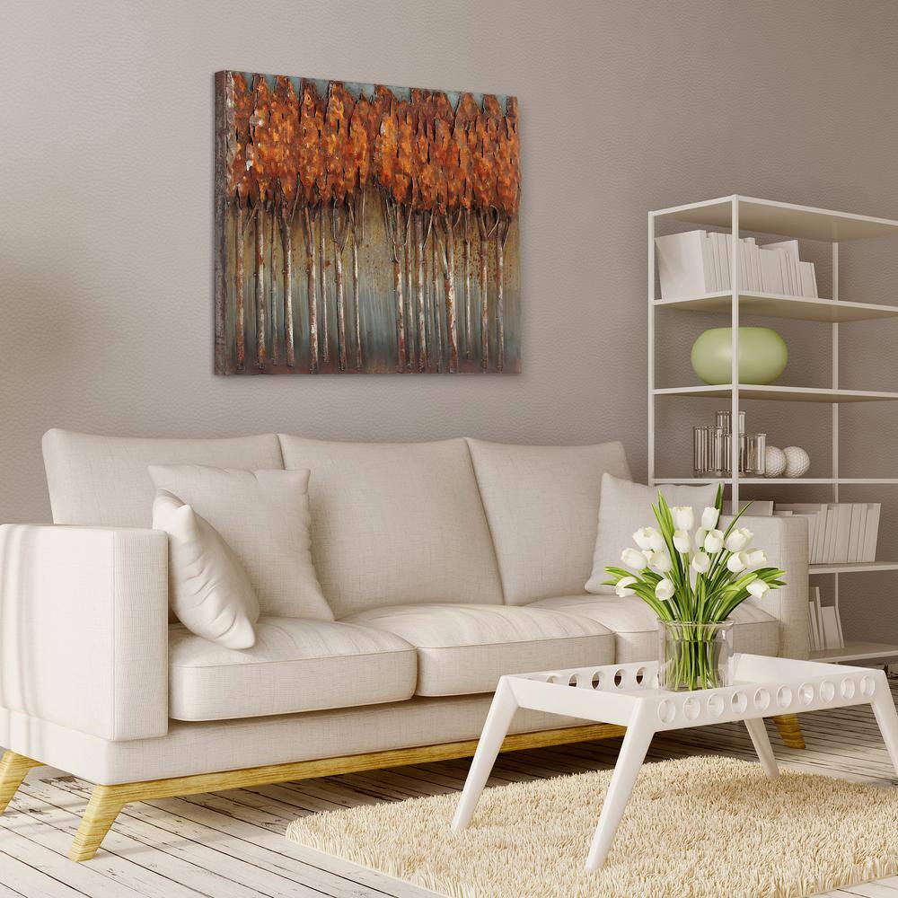 Sunset Ground Mixed Media Iron Hand Painted Wall Art, 30" x 40"