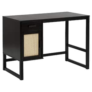 Talo 43.5 in. W Desk with Closed Storage and Drawer, Espresso