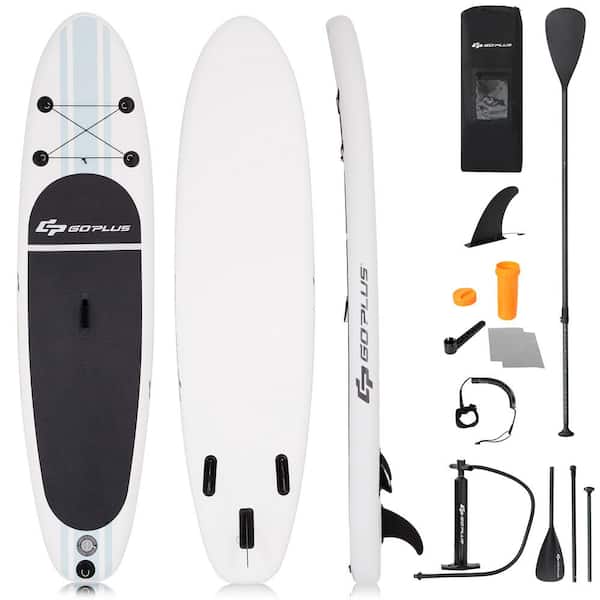 Costway 10 ft. Inflatable Stand Up Paddle Board SUP with Paddle Pump Waterproof Bag