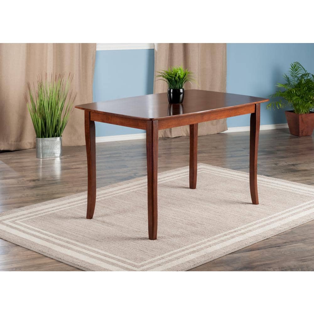 Scandinavian Mid-Century Modern Solid Wood Dining Table in Walnut