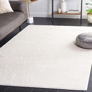 Melody Ivory 9 ft. x 12 ft. Solid Parallel Area Rug