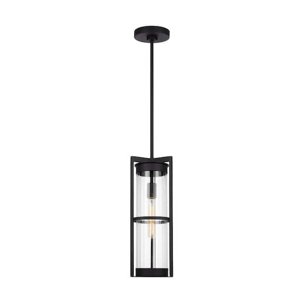 Generation Lighting Alcona 1-Light Black Outdoor Pendant Light