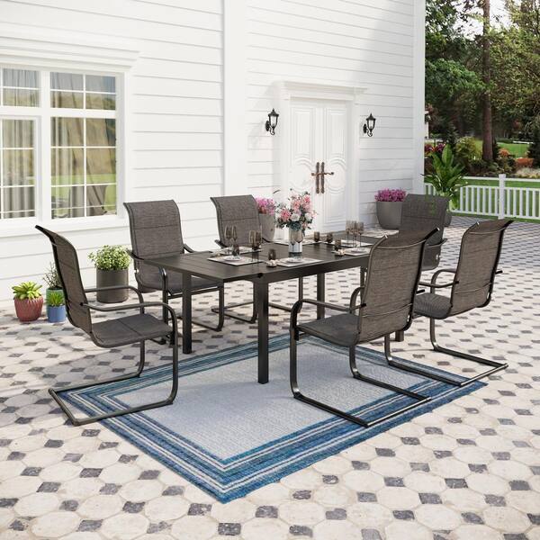 7 piece metal patio set